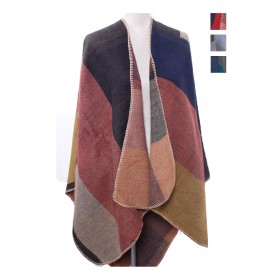 U Shape Square Print Poncho - 5 per pack - $3.00 ea